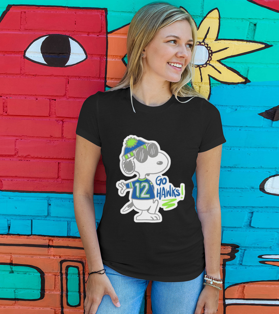 Snoopy 12 Seattle Seahawks Outfit Go Hawks T-Shirt