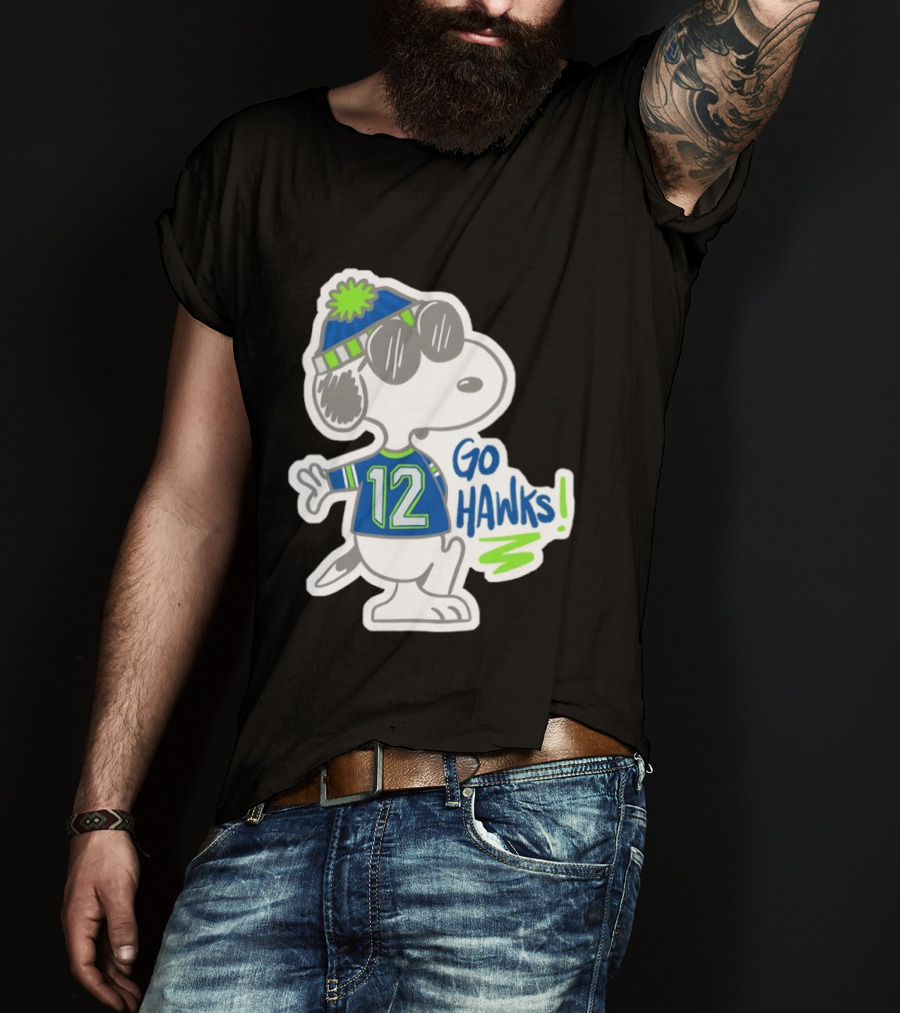 Snoopy 12 Seattle Seahawks Outfit Go Hawks T-Shirt