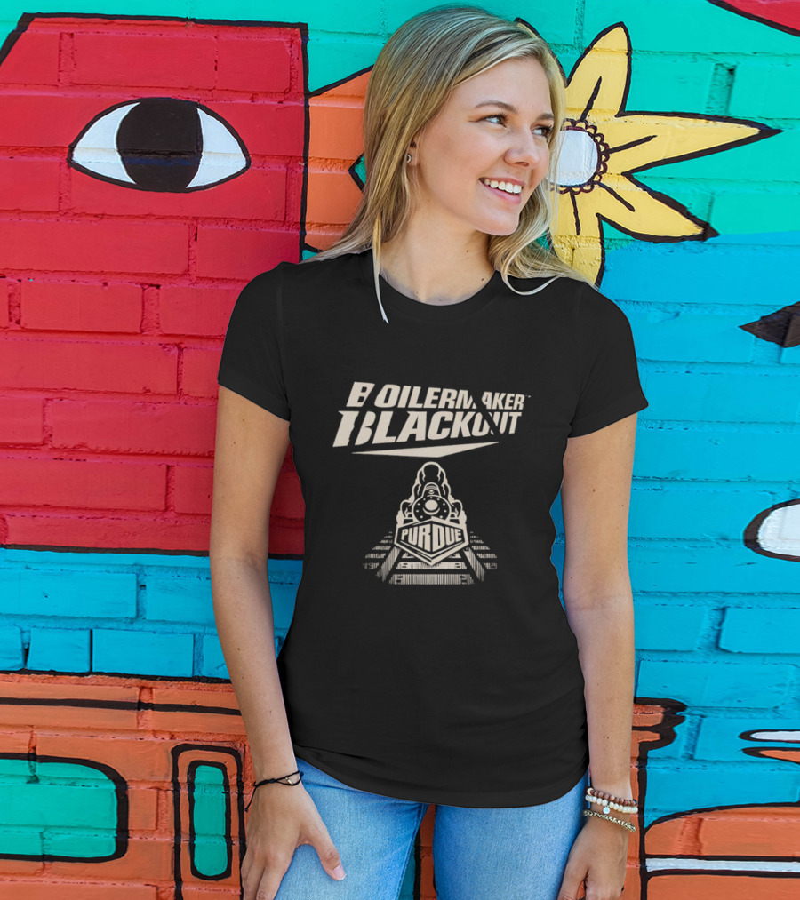 Boilermaker Blackout Purdue Train T-Shirt