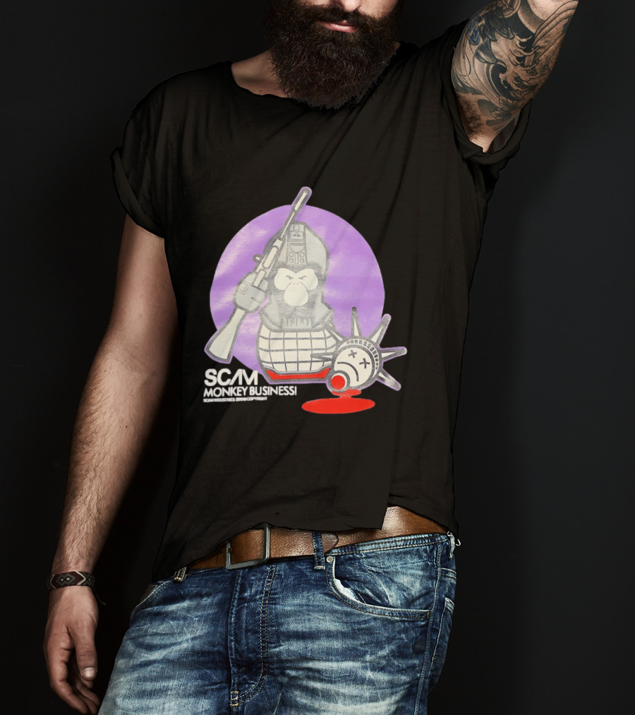 Scam Monkey Business Industries 2010 Liberty Statue T-Shirt