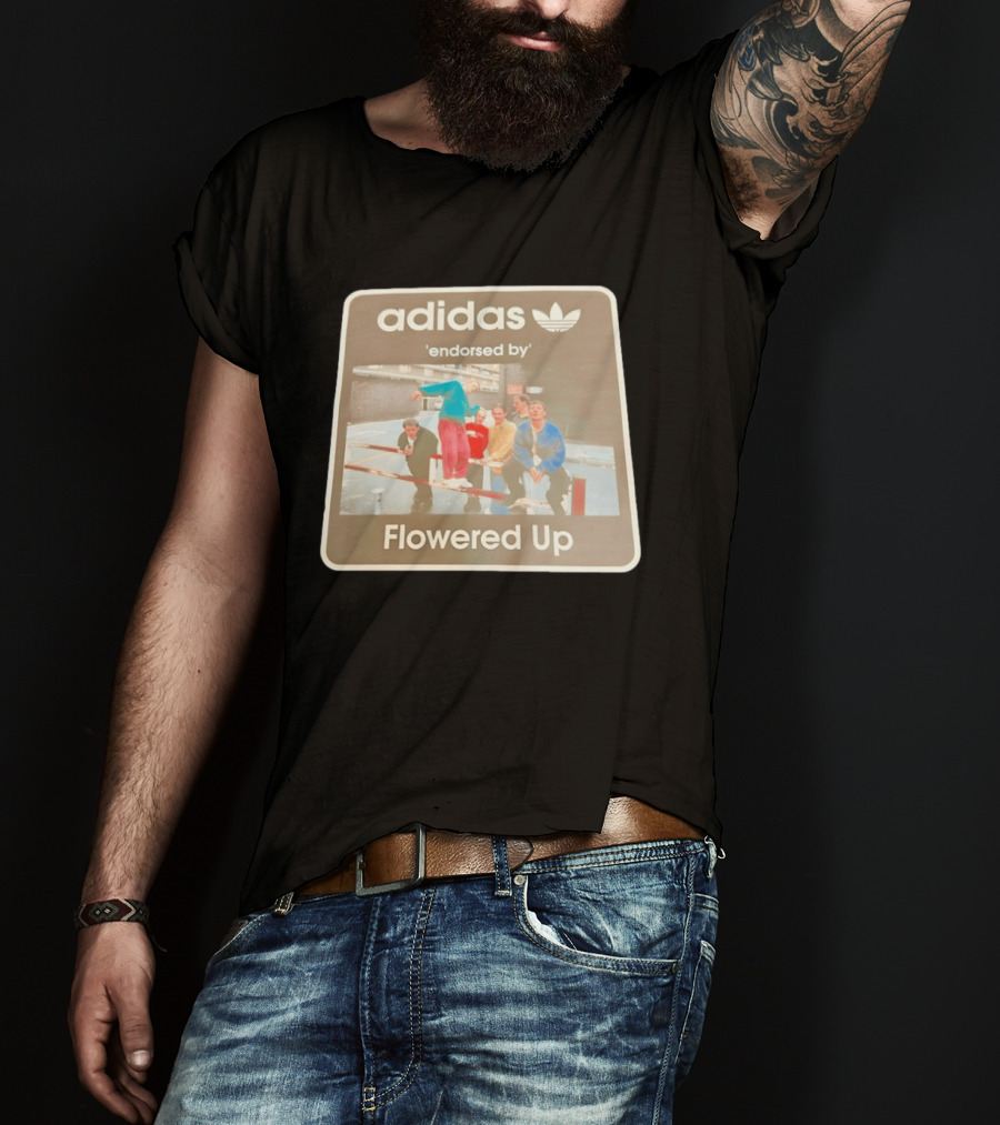 Adidas Originals Endorsed By Flowered Up Retro Street Style Fashion T-Shirt