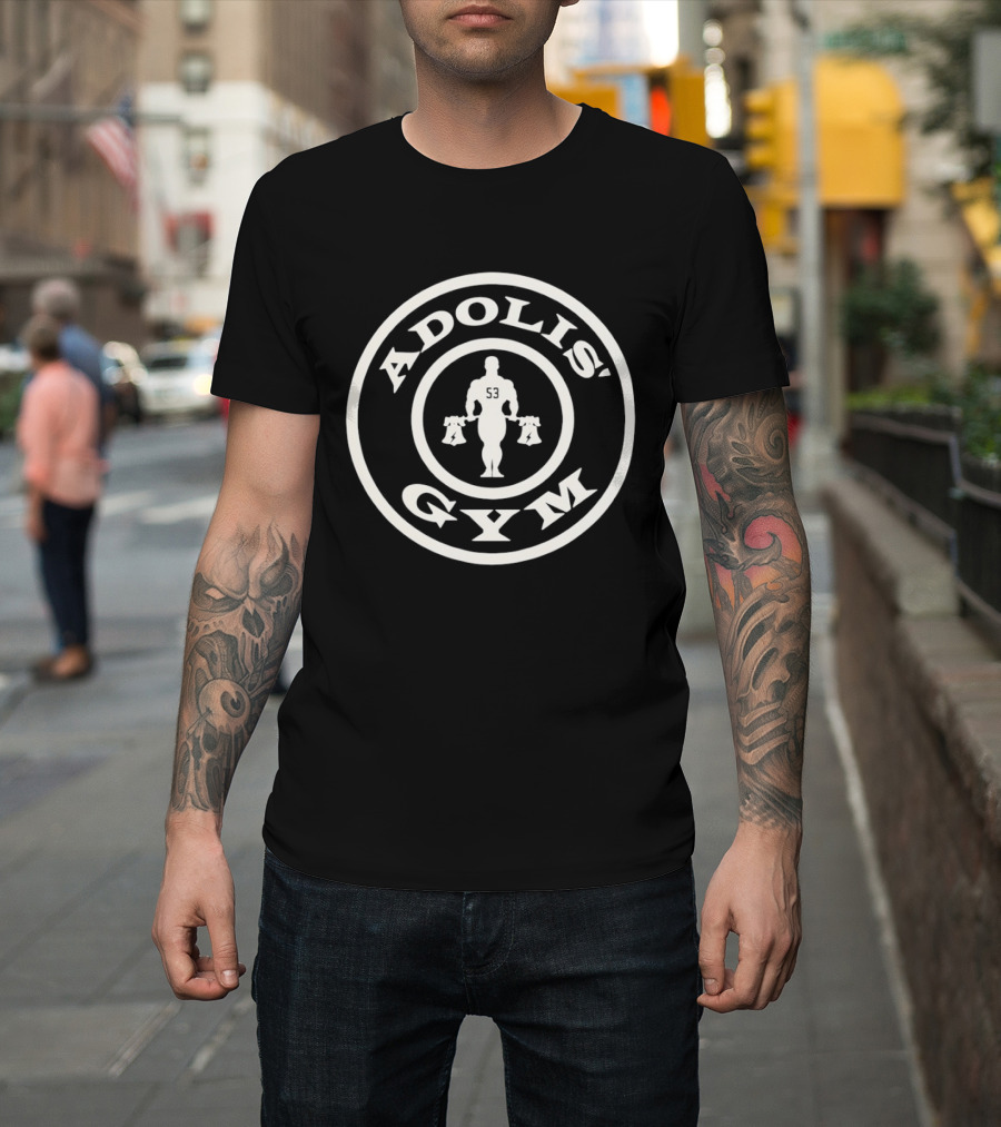 Adolis Gym 53 Bodybuilder Icon In Circular Frame T-Shirt