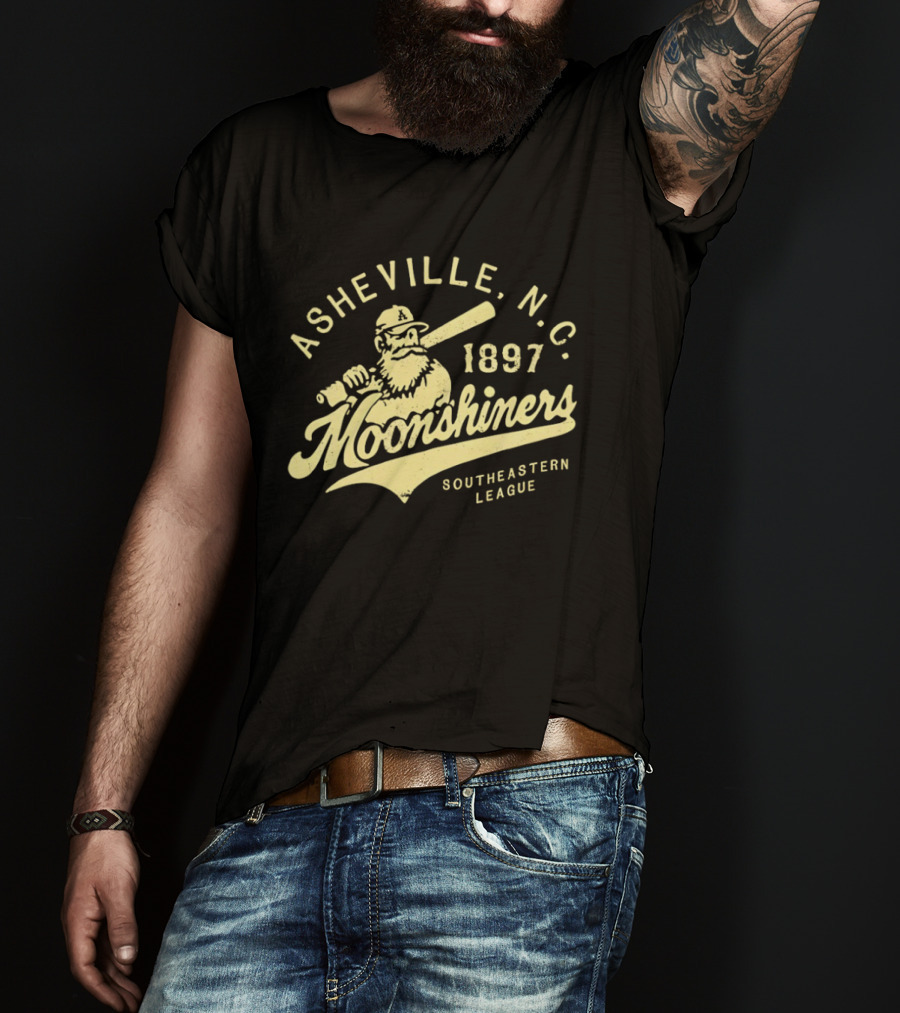 Asheville N.C. Moonshiners 1897 Southeastern League Baseball Team T-Shirt