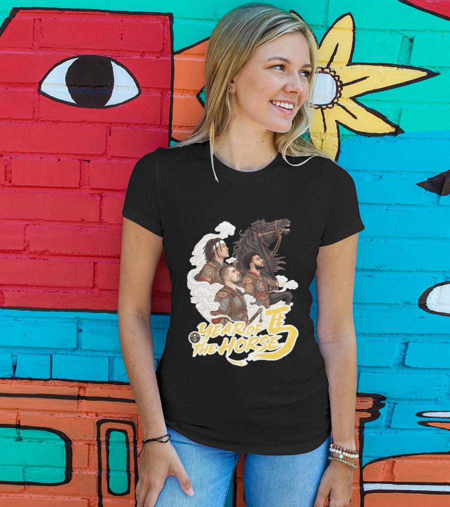 Denver Nuggets Year Of The Horse Warriors In Battle Armor T-Shirt