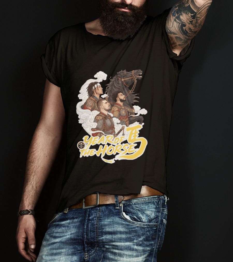 Denver Nuggets Year Of The Horse Warriors In Battle Armor T-Shirt