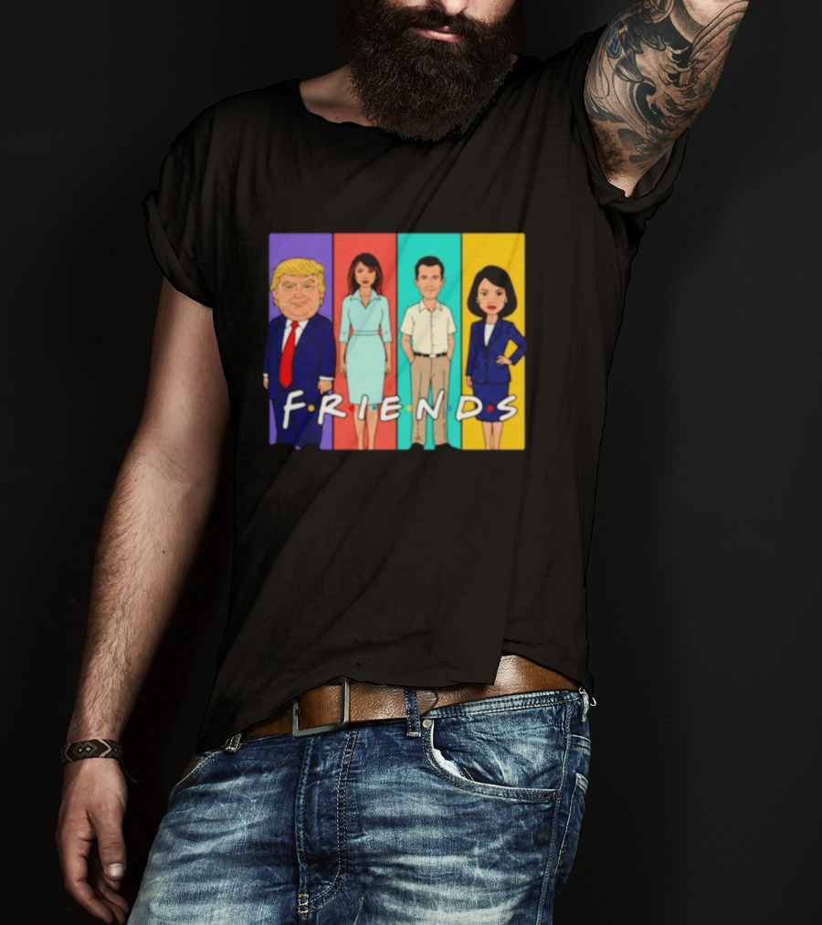 Famous Political Figures Friends Parody Cartoon Meme T-Shirt