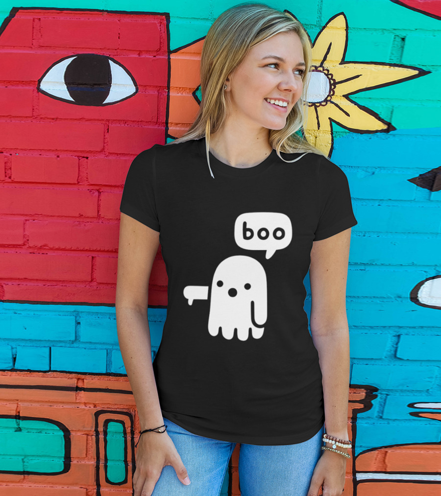 Boo Ghost Disapproval Gesture T-Shirt