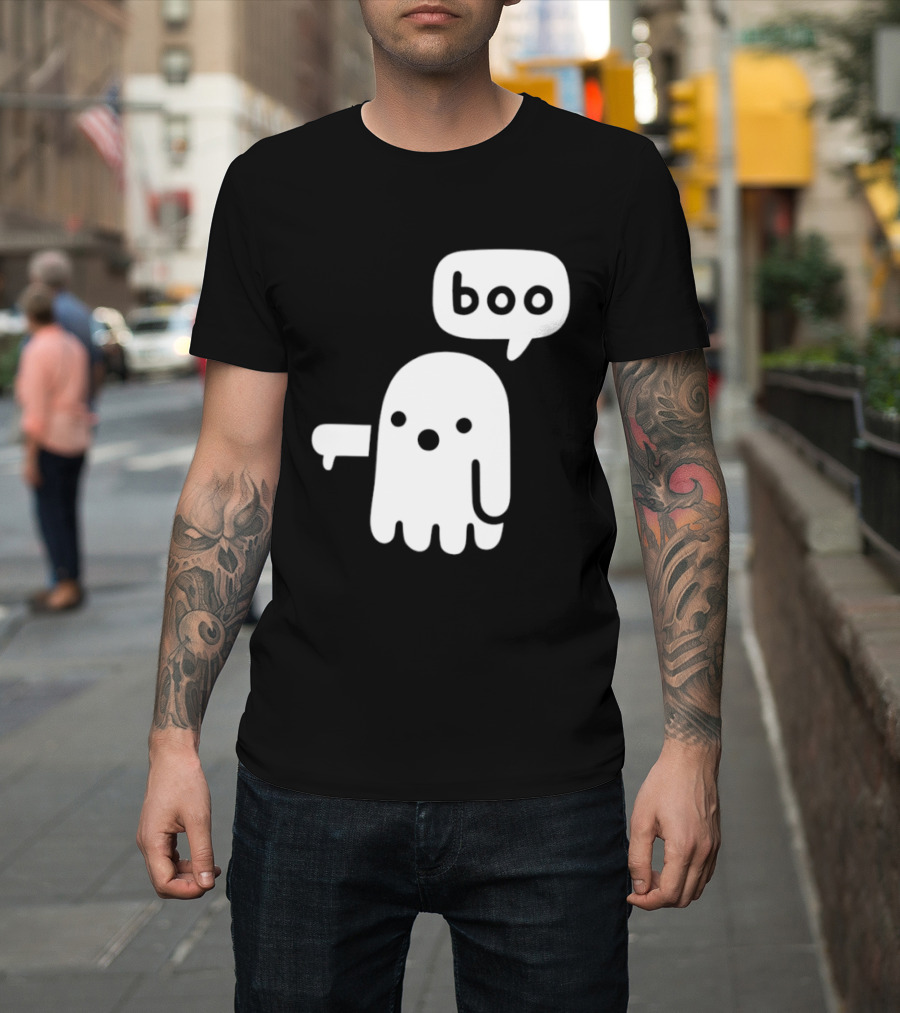 Boo Ghost Disapproval Gesture T-Shirt