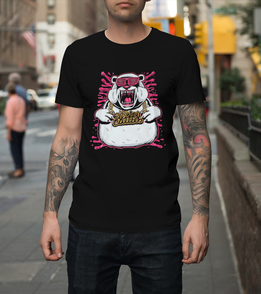 Electric Callboy Band Polar Bear Bling Sunglasses And Gold Chain T-Shirt