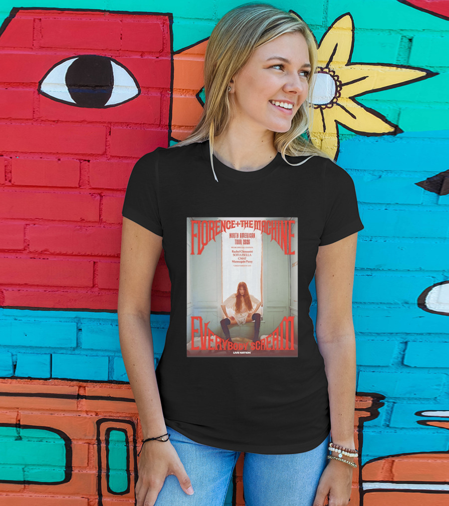 Florence Welch And The Machine North American Tour 2026 Everybody Scream Live Nation Special Guests T-Shirt