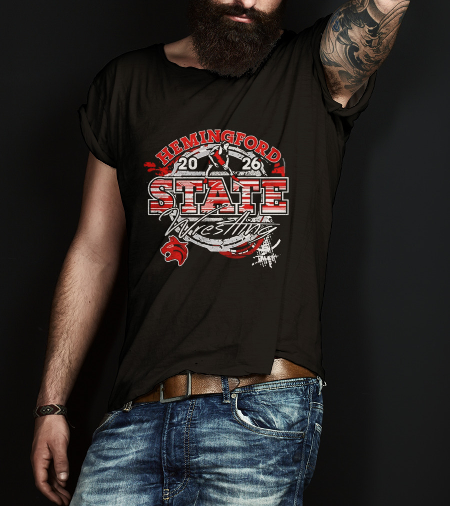 Hemingford State Wrestling 2026 Wildcat Team T-Shirt