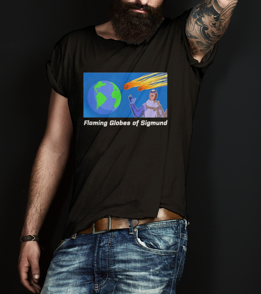 ALF Show Flaming Globes Of Sigmund Meteor Earth Comic Scene T-Shirt