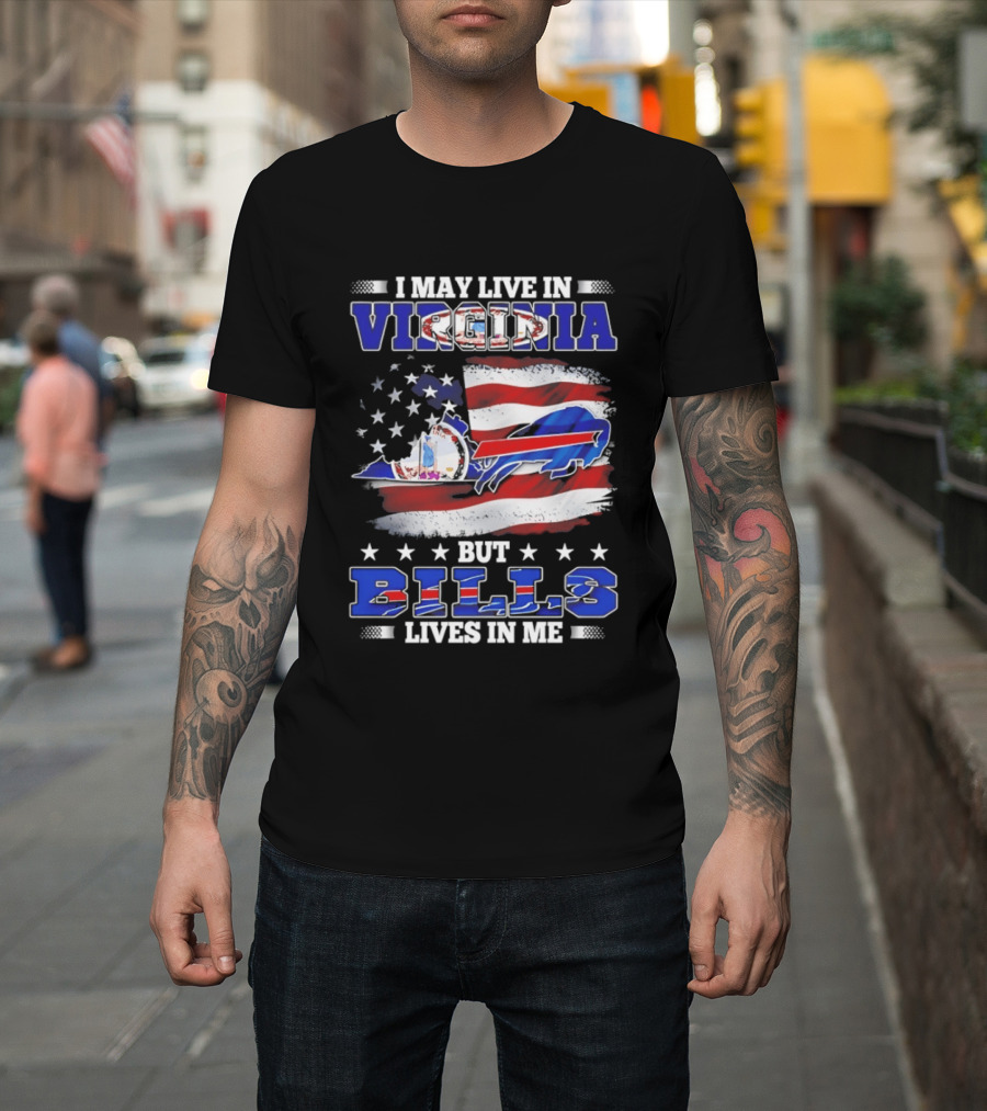 Virginia Resident Buffalo Bills Passion American Flag T-Shirt