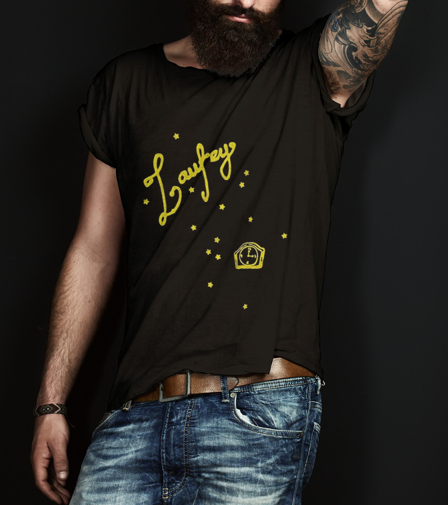 Laufey A Matter Of Time Tour Yellow Starry Crown T-Shirt