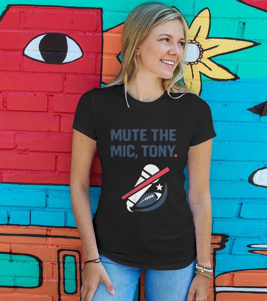 Mute The Mic Tony Microphone Football Star T-Shirt