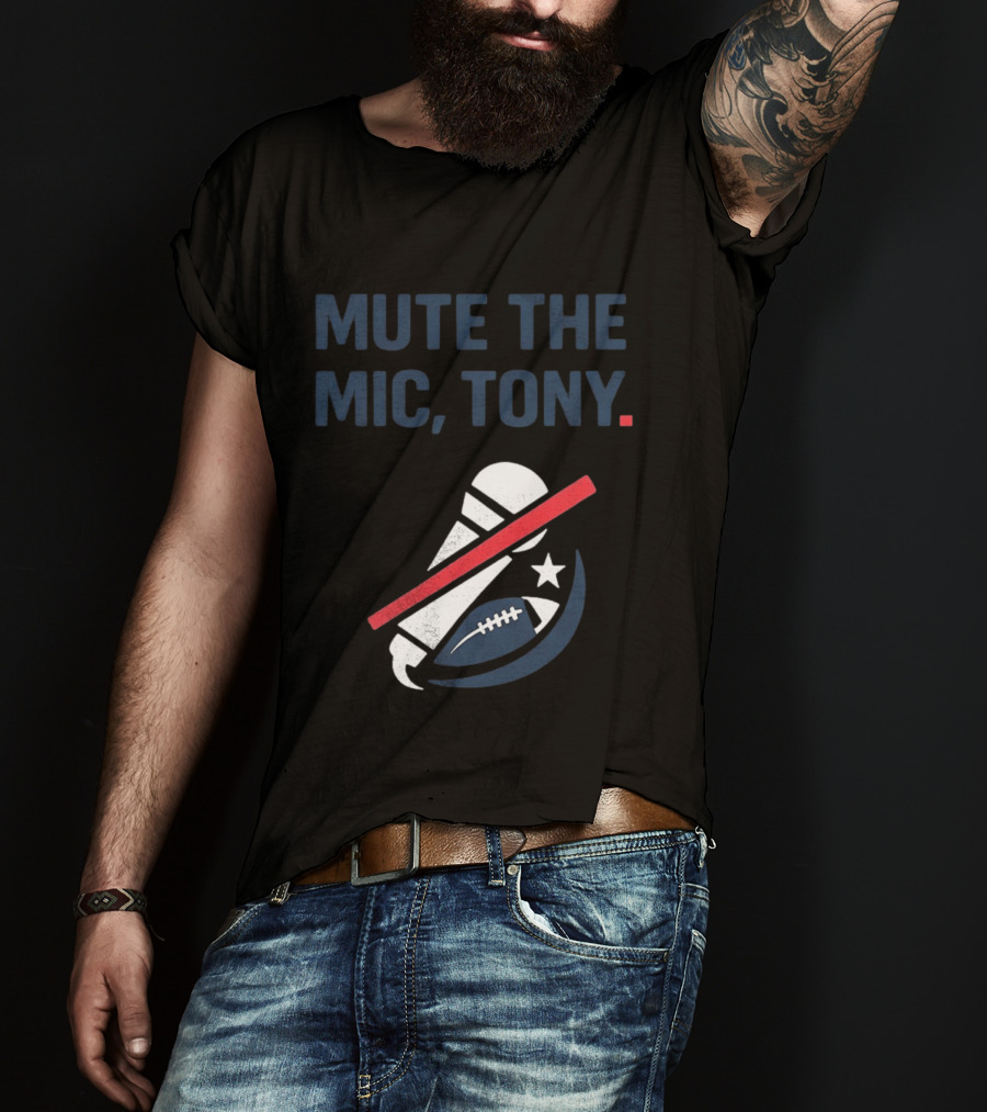 Mute The Mic Tony Microphone Football Star T-Shirt