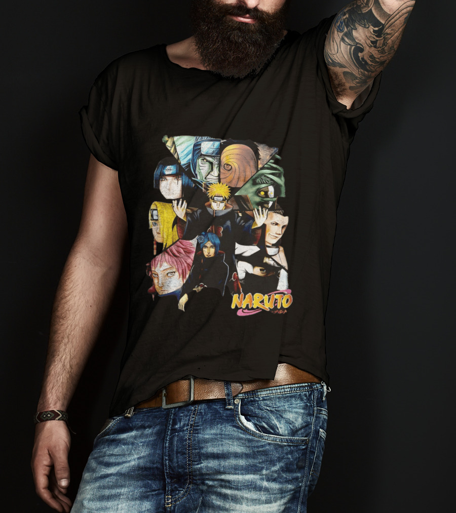 Naruto Akatsuki Collage Characters T-Shirt