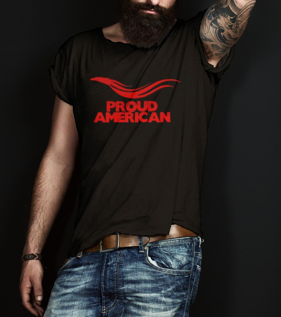 Proud American Red Wave Patriot T-Shirt