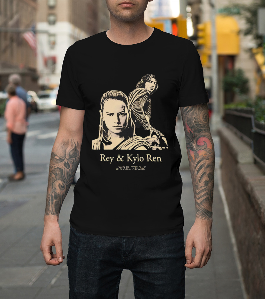 Rey & Kylo Ren Star Wars Characters Epic T-Shirt
