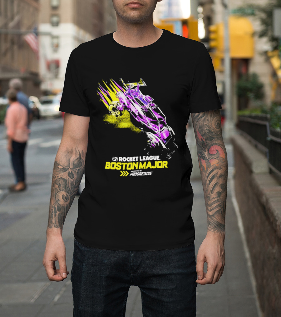 Rocket League Boston Major 2023 Presented By Progressive Colorful Car T-Shirt