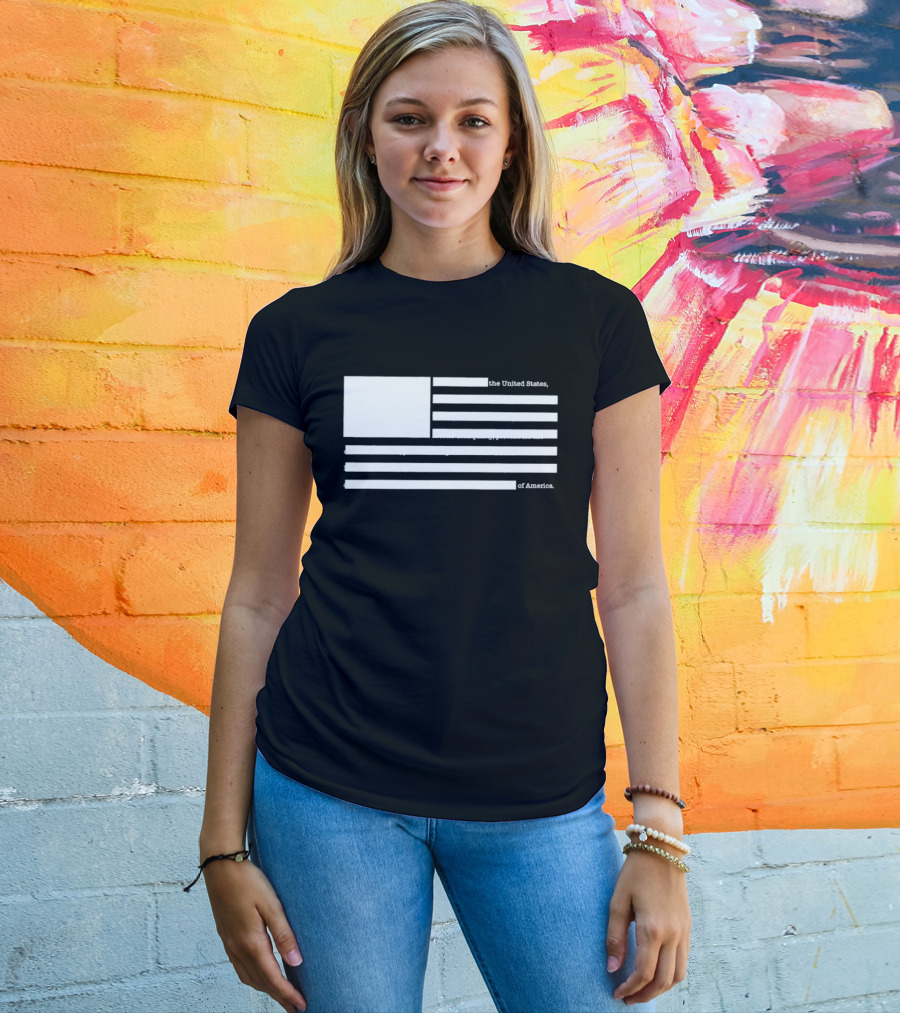 United States Declaration Of Independence Flag T-Shirt
