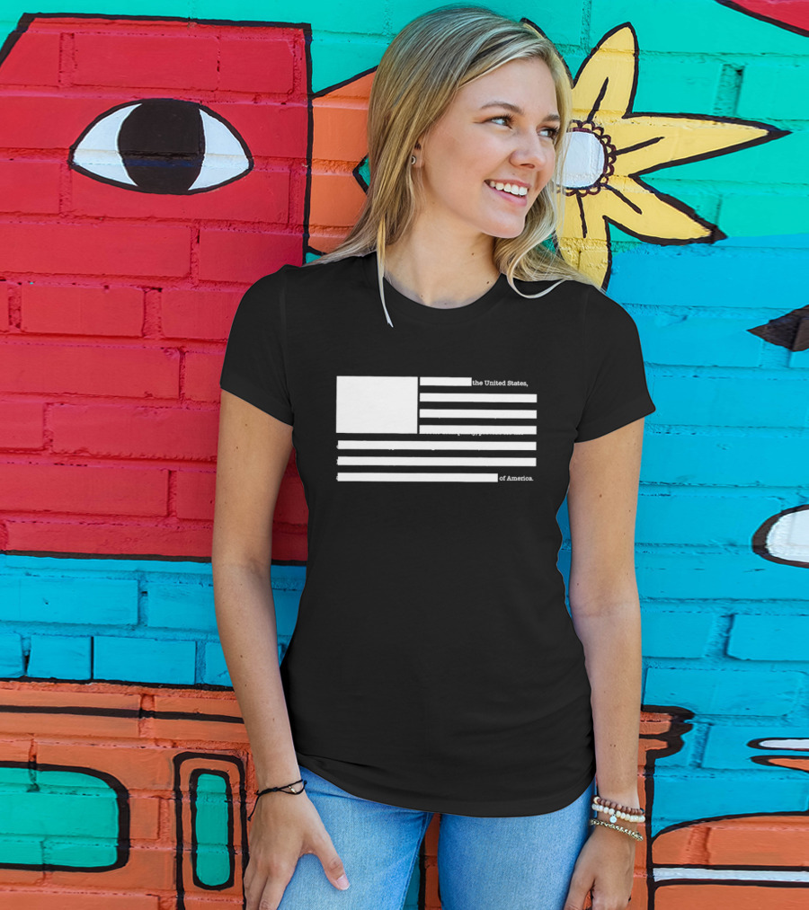 United States Declaration Of Independence Flag T-Shirt