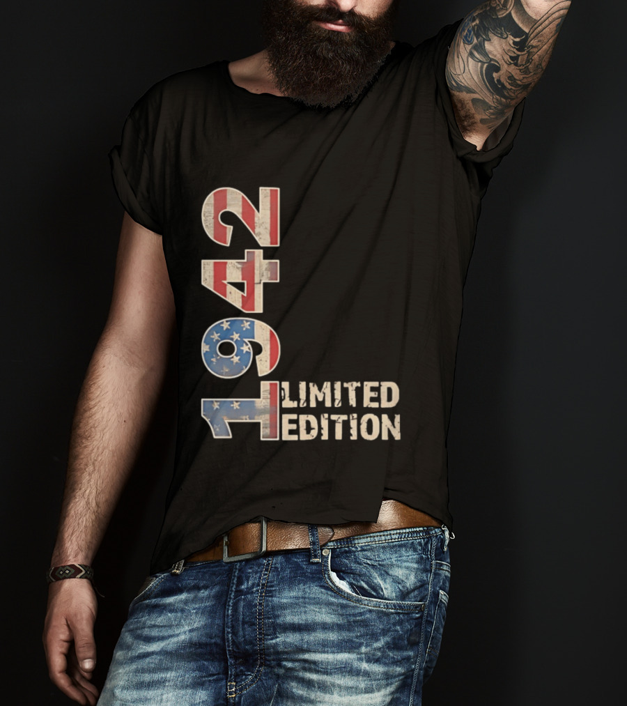 USA 1942 Limited Edition American Flag T-Shirt