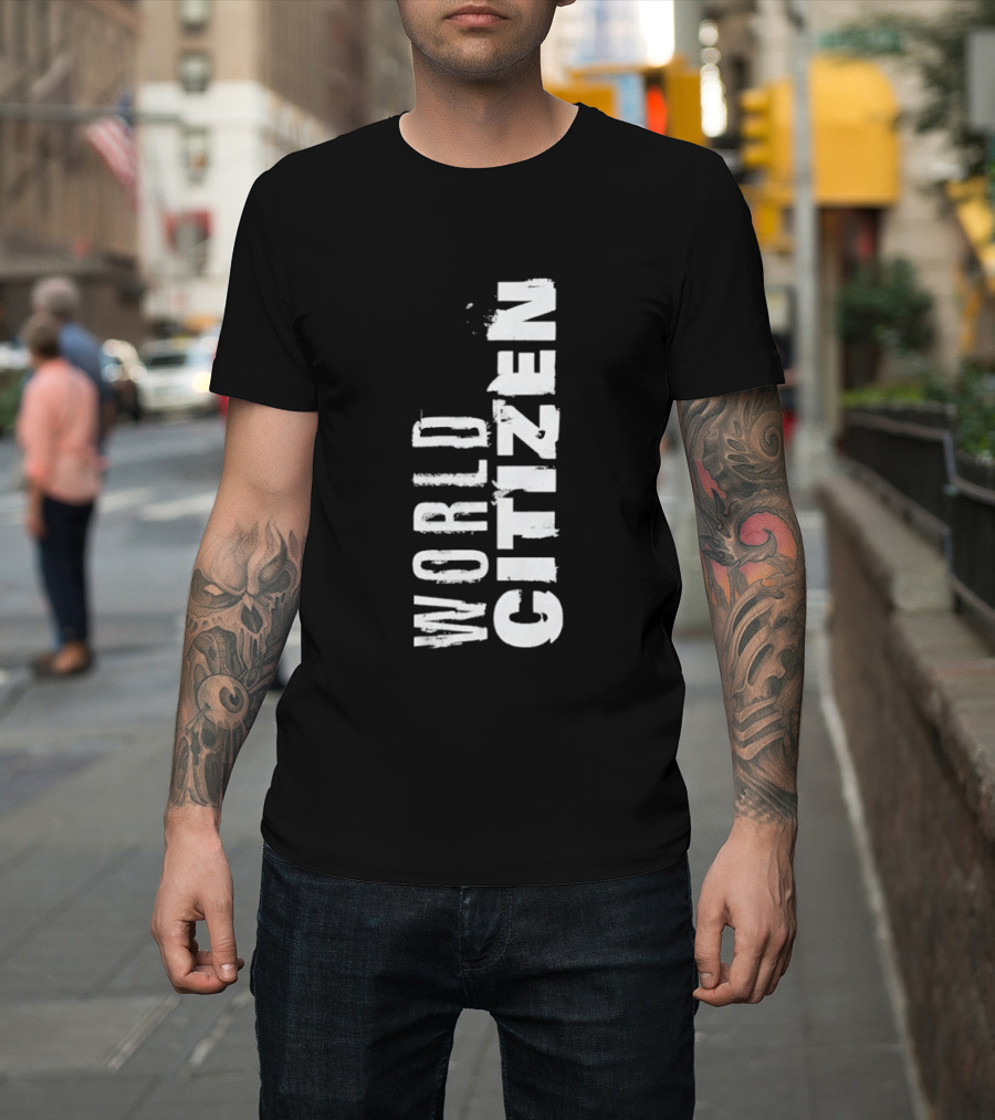 World Citizen Distressed Minimalist T-Shirt