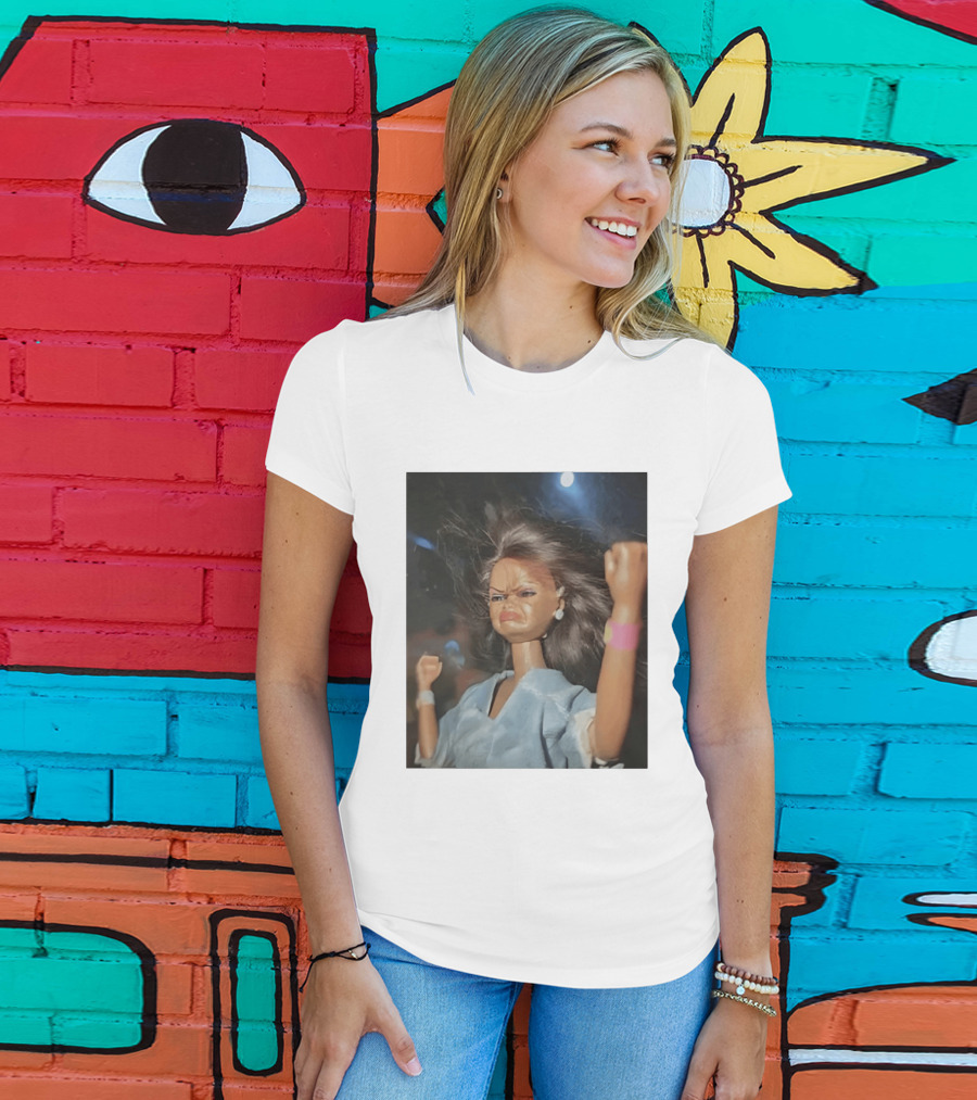 Doll Face Meme Angry Expression Toy Figure T-Shirt