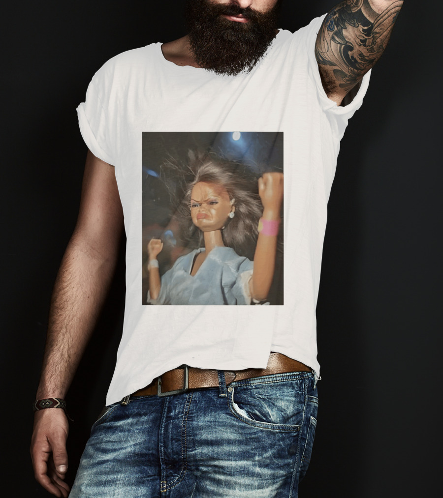 Doll Face Meme Angry Expression Toy Figure T-Shirt