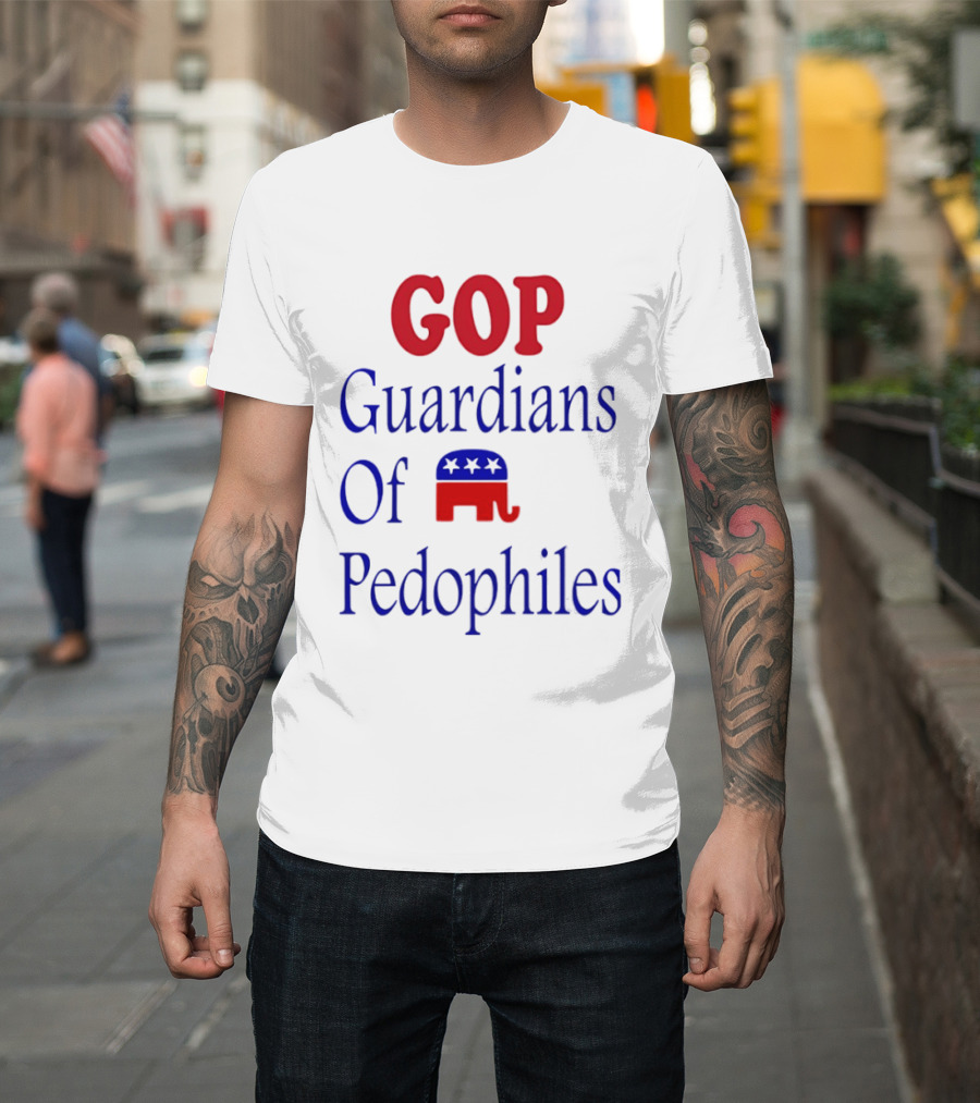 GOP Guardians Of Pedophiles Elephant Symbol Critique T-Shirt