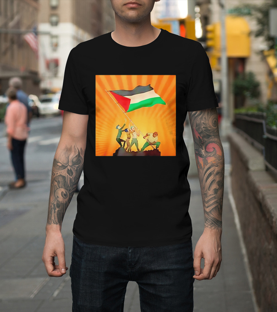 Gorillaz X Together For Palestine Flag Raising T-Shirt