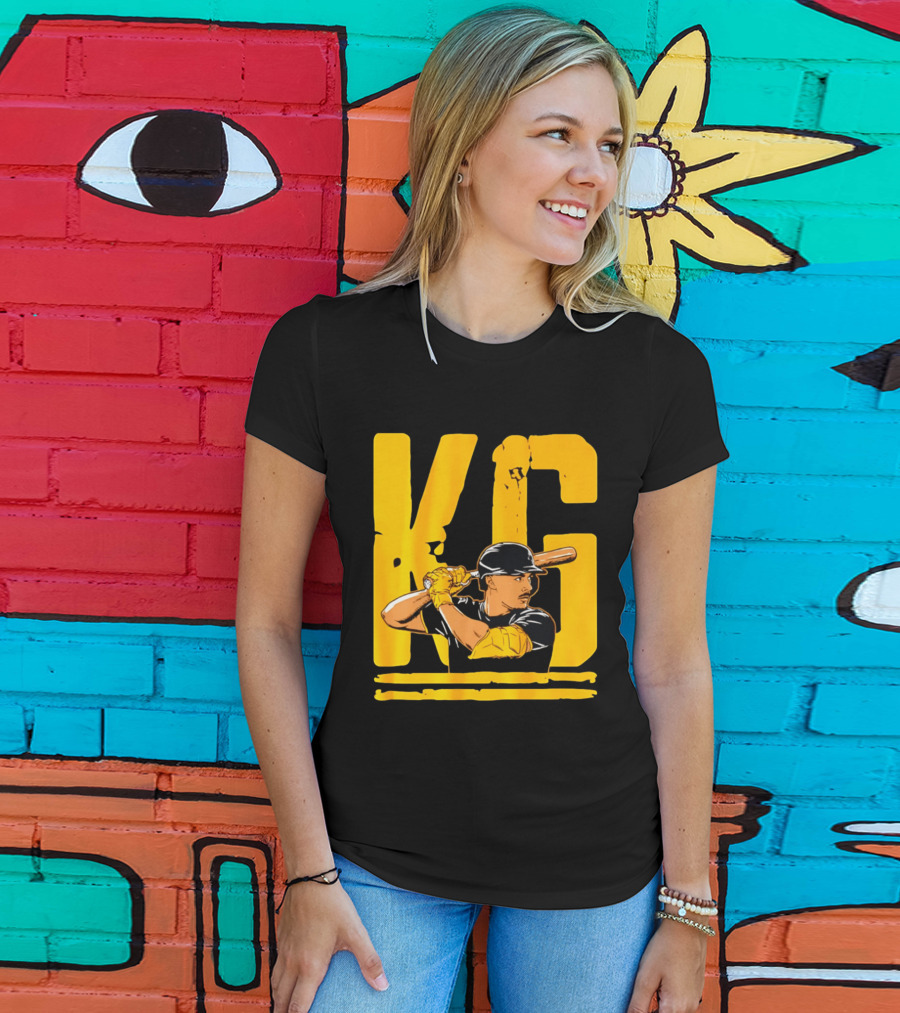 KG Konnor Griffin Pittsburgh Pirates Baseball Batter Cartoon T-Shirt