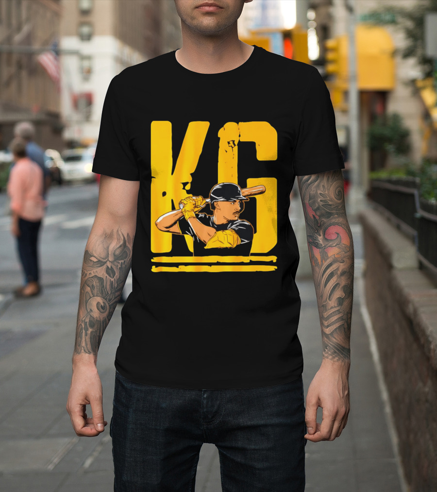 KG Konnor Griffin Pittsburgh Pirates Baseball Batter Cartoon T-Shirt
