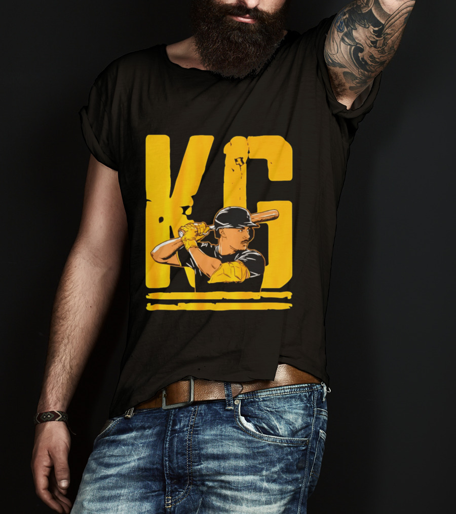 KG Konnor Griffin Pittsburgh Pirates Baseball Batter Cartoon T-Shirt