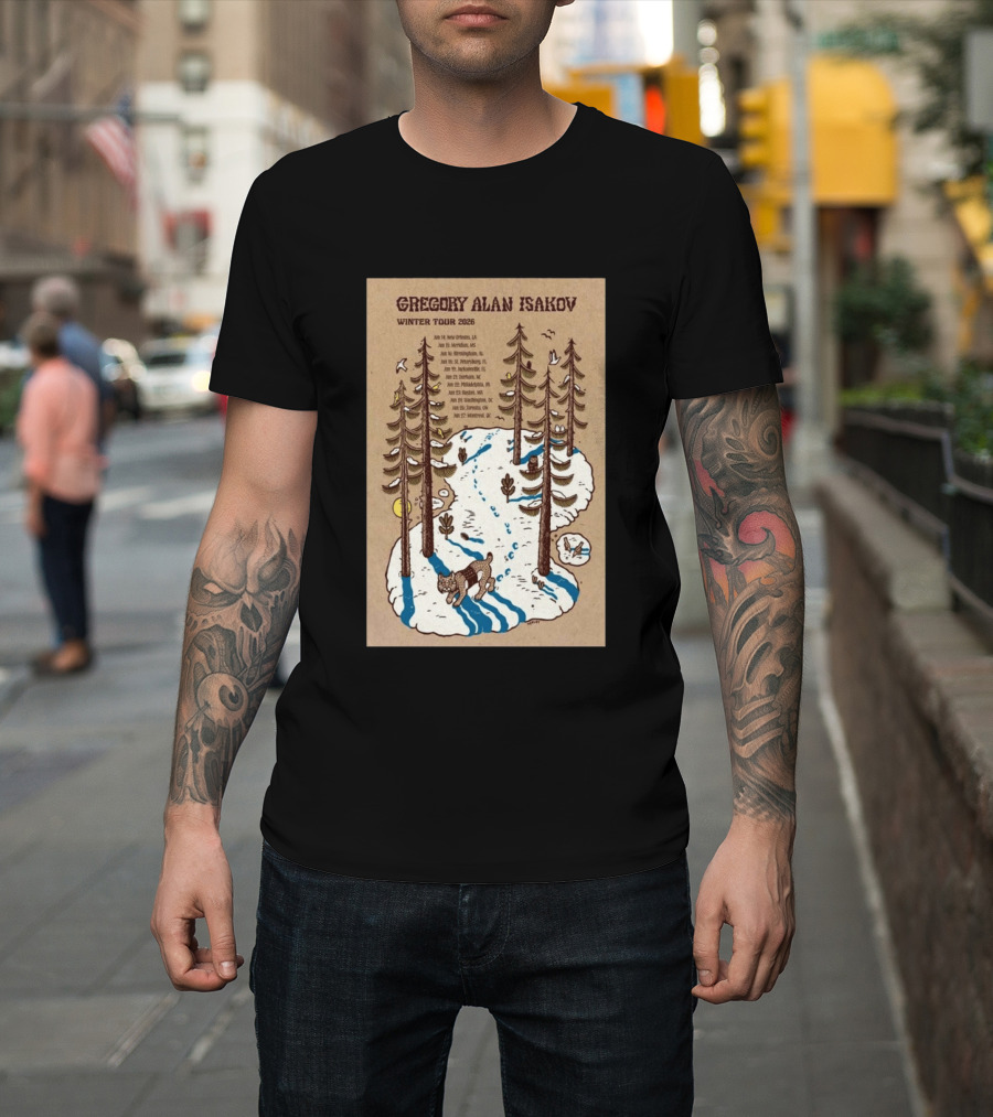 Gregory Alan Isakov Winter Tour 2026 New Orleans To Chicago Dates And Locations T-Shirt