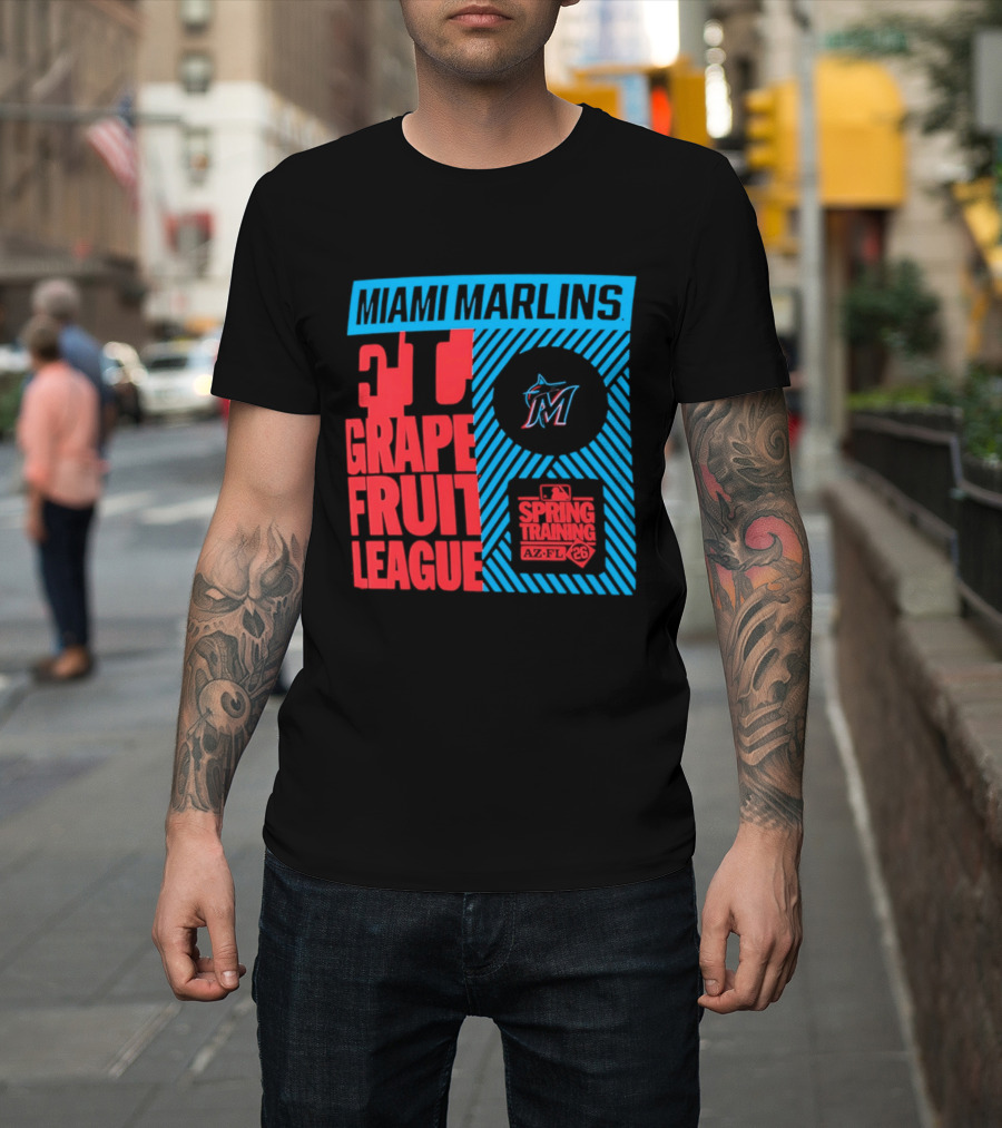 Miami Marlins 2026 Spring Training Grapefruit League 34 T-Shirt