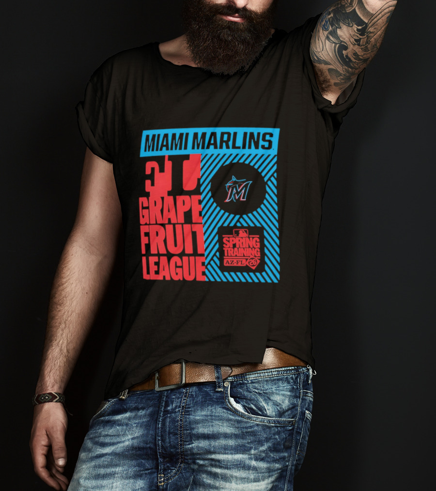 Miami Marlins 2026 Spring Training Grapefruit League 34 T-Shirt