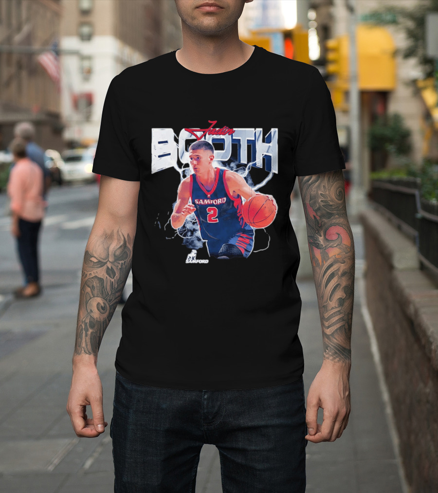 Jadin Booth Samford Basketball Number 2 NCAA '26 T-Shirt