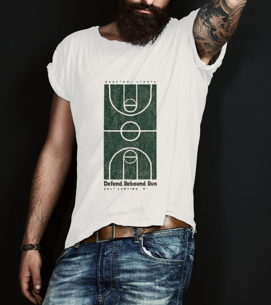 Barstool Sports Defend Rebound Run East Lansing Court T-Shirt