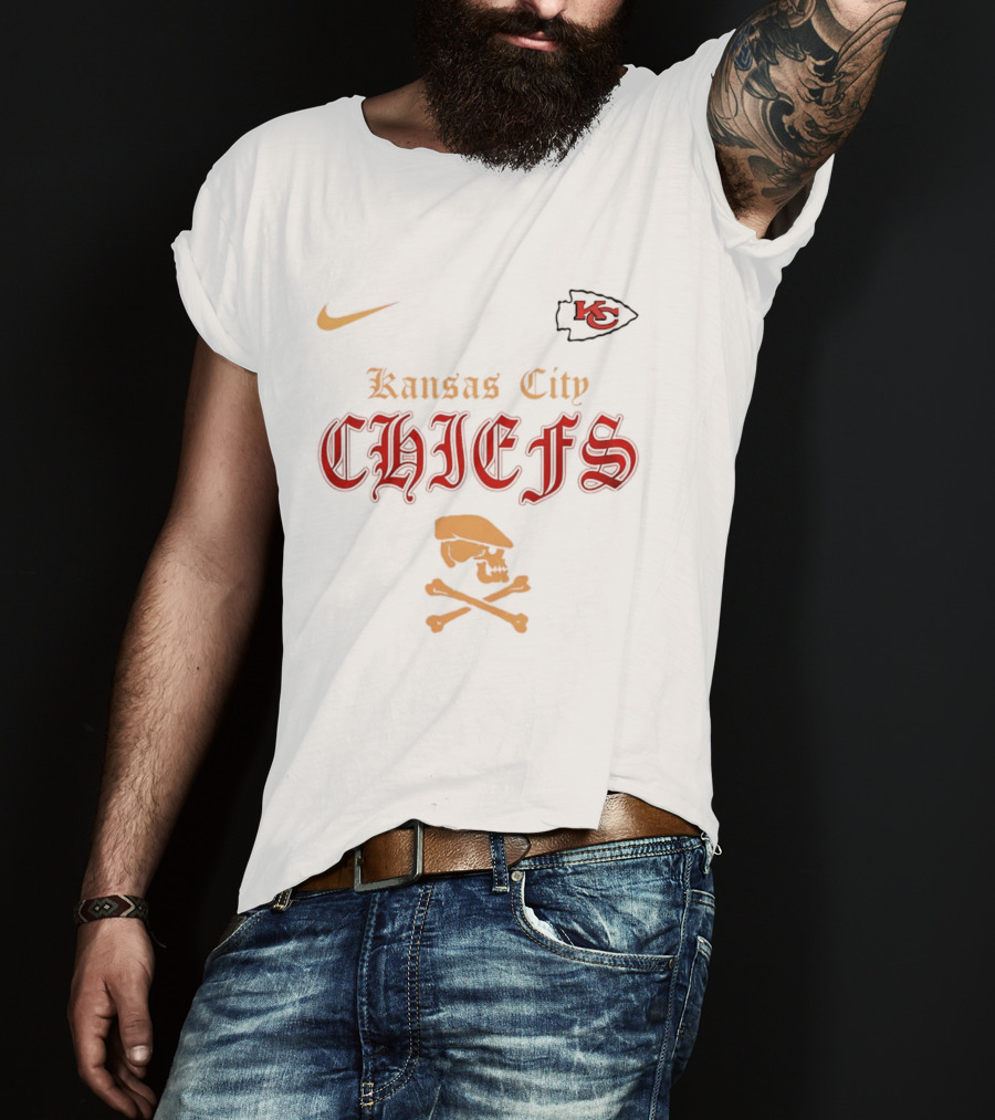 Kansas City Chiefs Go Chiefs Skull Dropkick Murphys Nike X KC T-Shirt