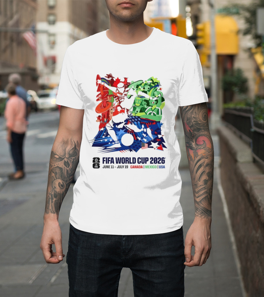 FIFA World Cup 2026 June 11 July 19 Canada Mexico USA T-Shirt