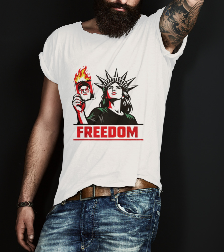 Statue Of Liberty Freedom Flame Sarcastic Political T-Shirt