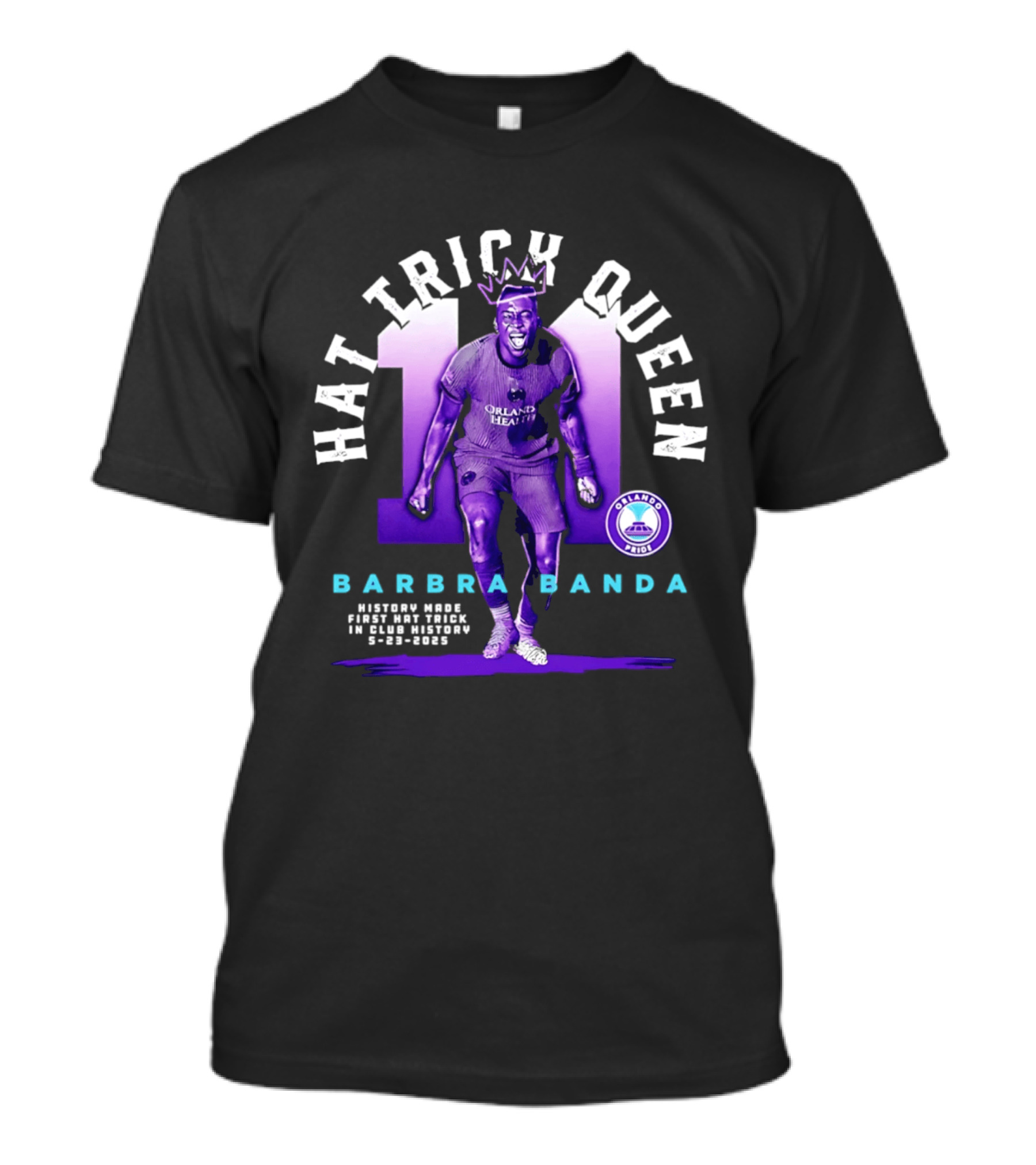 Barbra Banda Orlando Pride Hat Trick Queen Historic Goals Record Breaker 8 25 2023 T-Shirt