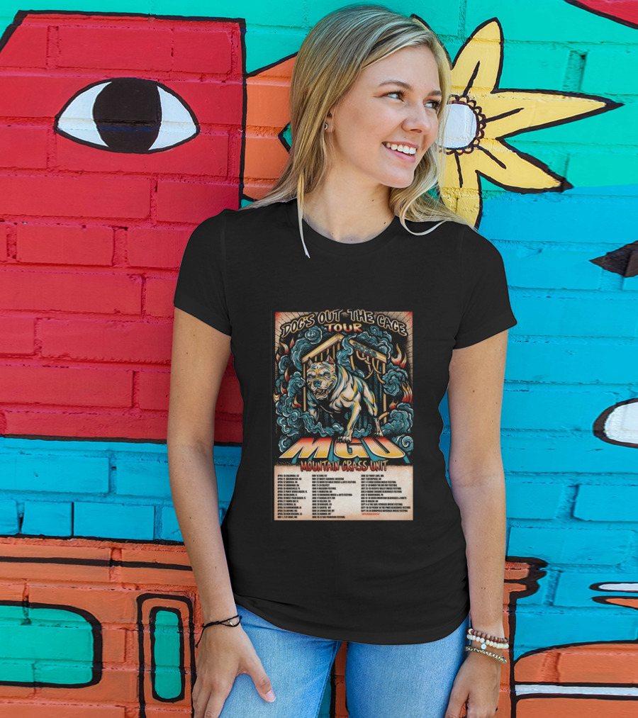 Dog's Out The Cage Tour 2026 Mountain Grass Unit MGU T-Shirt