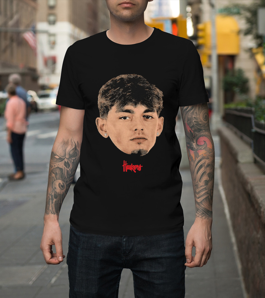 Connor Essegian Huskers Big Head Nebraska Cornhuskers T-Shirt