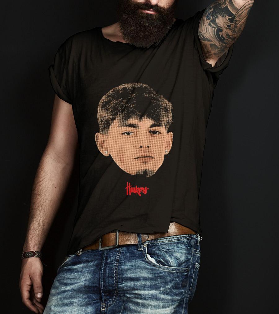 Connor Essegian Huskers Big Head Nebraska Cornhuskers T-Shirt
