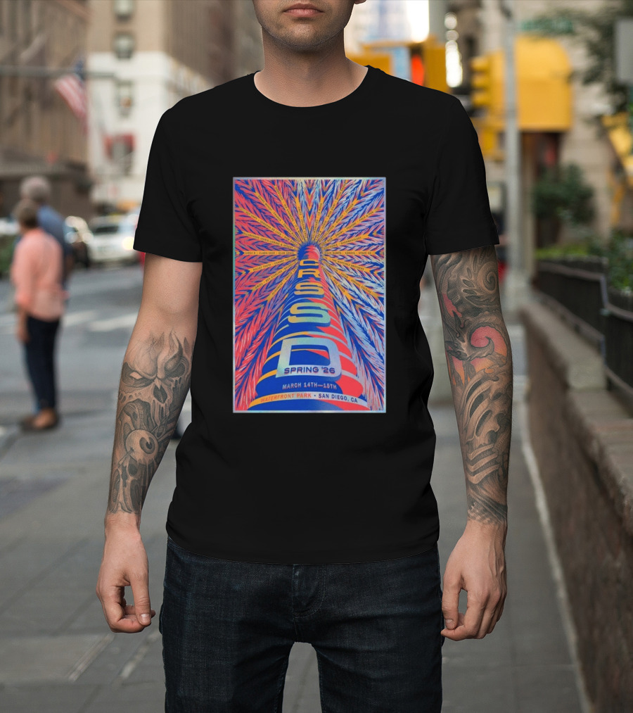 CRSSD Spring 2026 Waterfront Park San Diego March 14 15 Clara Cone Club Agua DJ Seinfeld Elkka T-Shirt