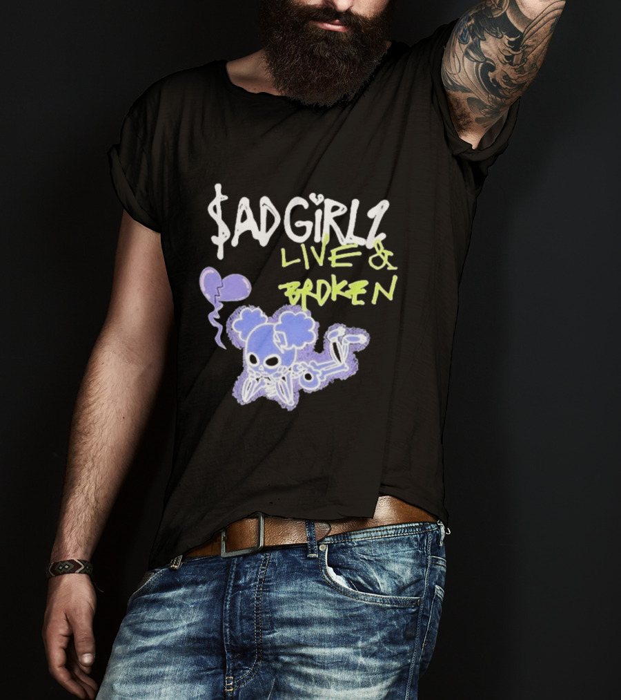 Junior H Sadgirlz Live And Broken Tour 2025 Skeleton Balloon T-Shirt