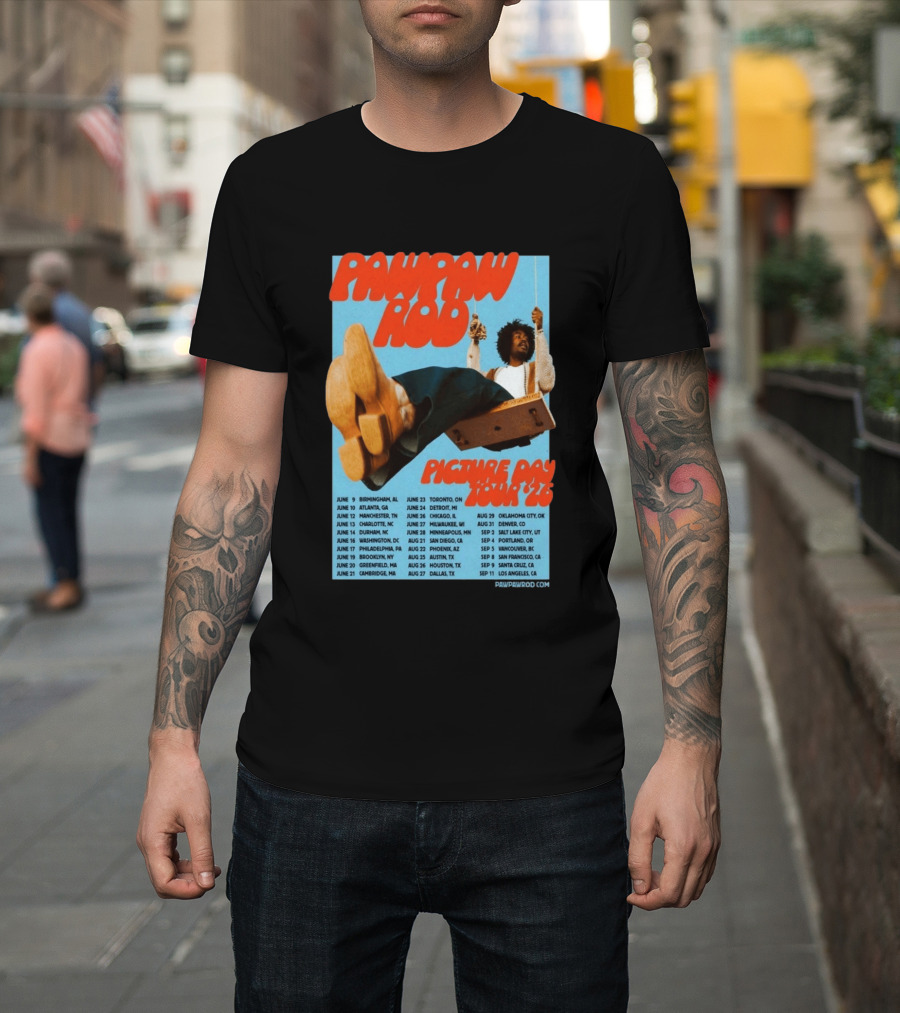 PawPaw Rod Picture Day Tour 2026 Concert Dates And Locations T-Shirt